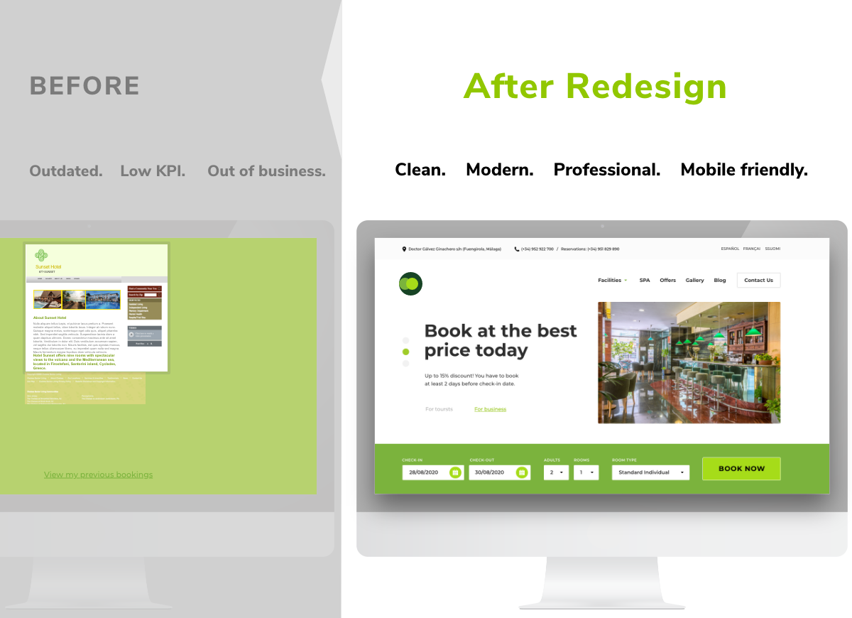 Hotel website redesign